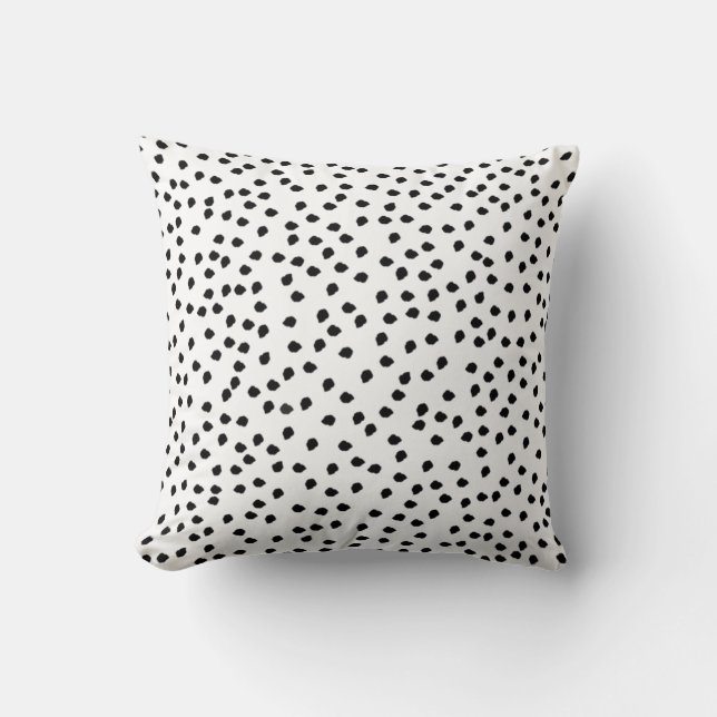 Minimalist Dalmatian Spots Simple Modern Cute Cushion (Front)