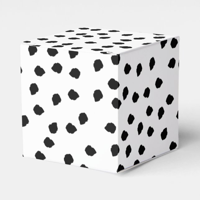 Minimalist Dalmatian Spots Simple Modern Cute Favour Box (Front Side)