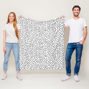 Minimalist Dalmatian Spots Simple Modern Cute Fleece Blanket