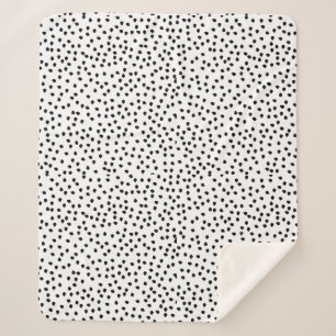 Minimalist Dalmatian Spots Simple Modern Cute Sherpa Blanket
