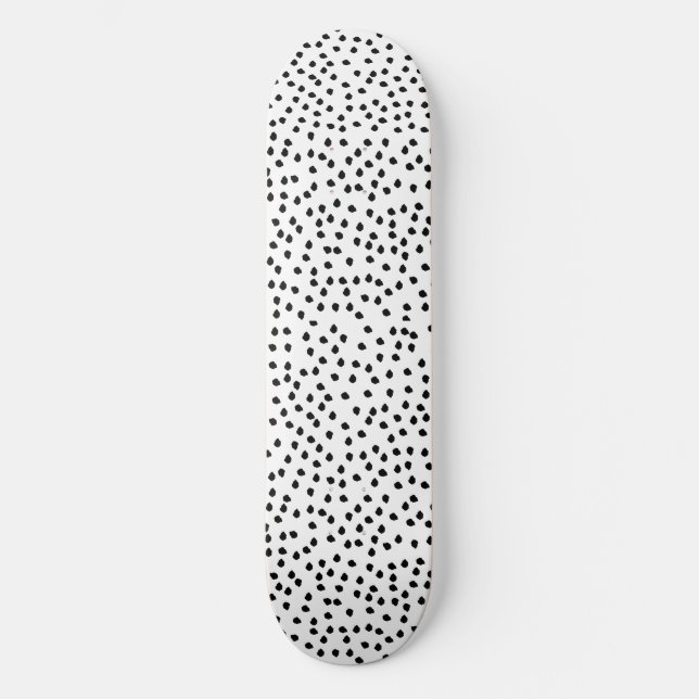Minimalist Dalmatian Spots Simple Modern Cute Skateboard (Front)