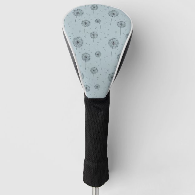 Minimalist Dandelion Seed Pattern Blue (1) Golf Head Cover (Front)