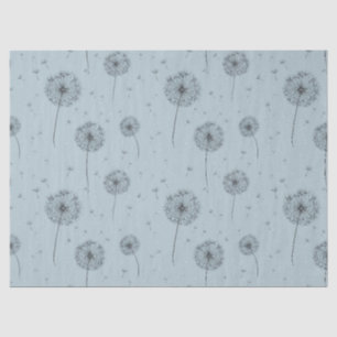 Minimalist Dandelion Seed Pattern Blue (1) Tissue Paper