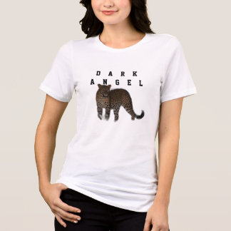 Minimalist Dark Angel Leopard Women T-shirt Tri-Blend Shirt