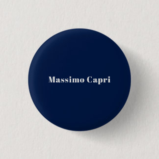 Minimalist Dark Blue Elegant Own Name Bold Text 3 Cm Round Badge
