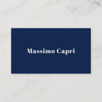 Minimalist Dark Blue Elegant Own Name Bold Text