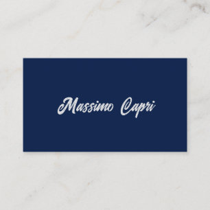Minimalist Dark Blue Elegant Own Name Bold Text Enclosure Card