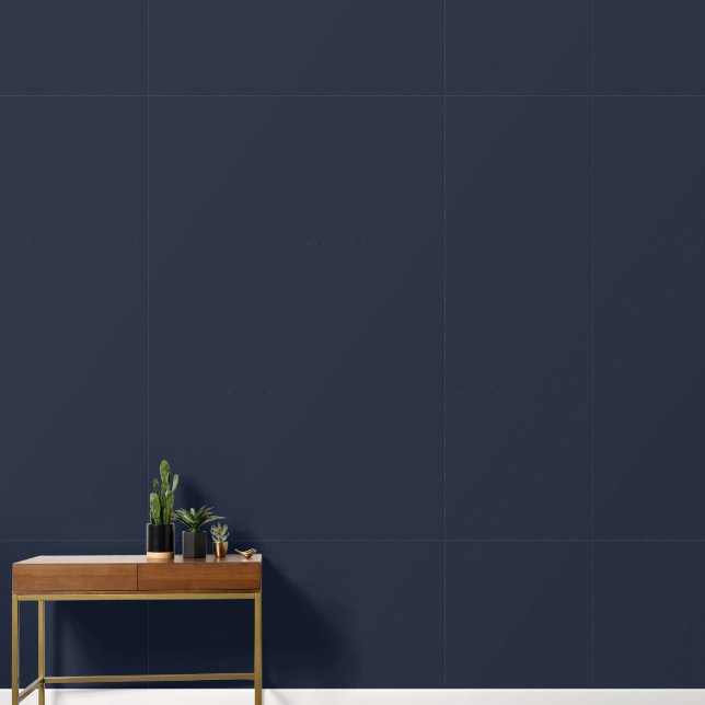 Minimalist dark blue plain solid colour modern wallpaper (Hallway)