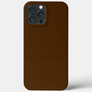Minimalist Dark Brown Solid Colour Christmas   iPhone 13 Pro Max Case