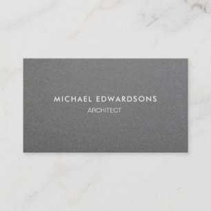 Minimalist dark grey brushed metal professional business card