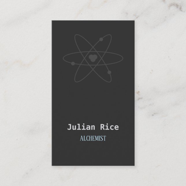 Minimalist dark grey business card (Front)
