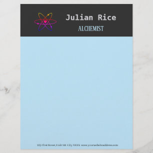 Minimalist dark grey custom letterhead