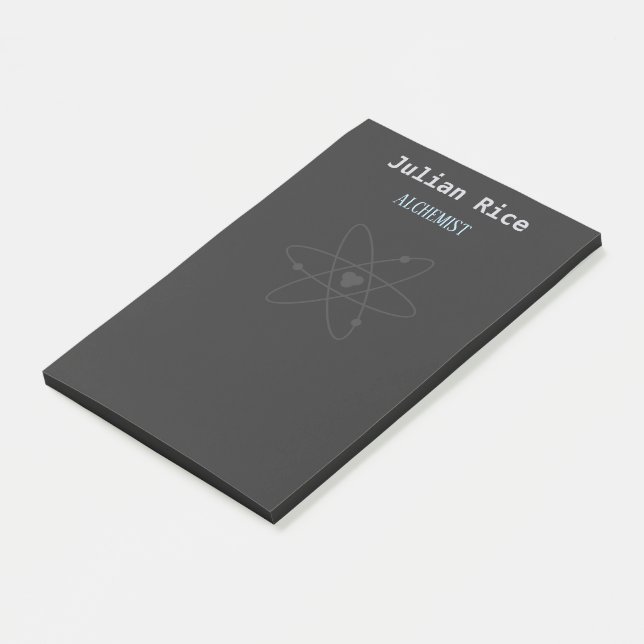 Minimalist dark grey post-it notes (Angled)