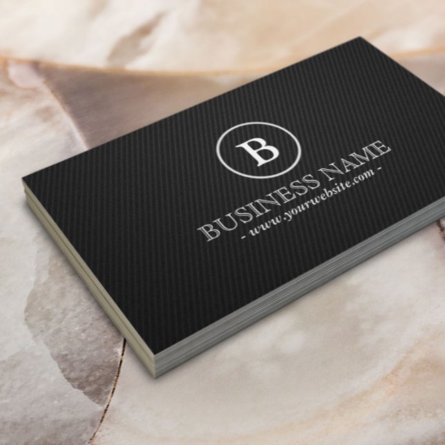 Minimalist Dark Monogram Driver Business Card (Creator Uploaded)