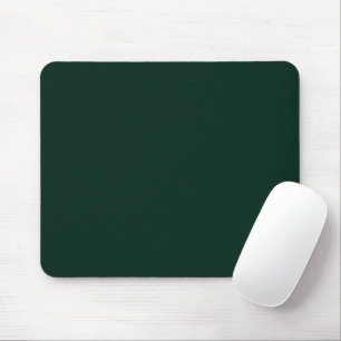 Minimalist dark pine green solid plain elegant mouse mat