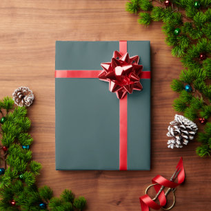 Minimalist dark slate grey solid plain elegant wrapping paper