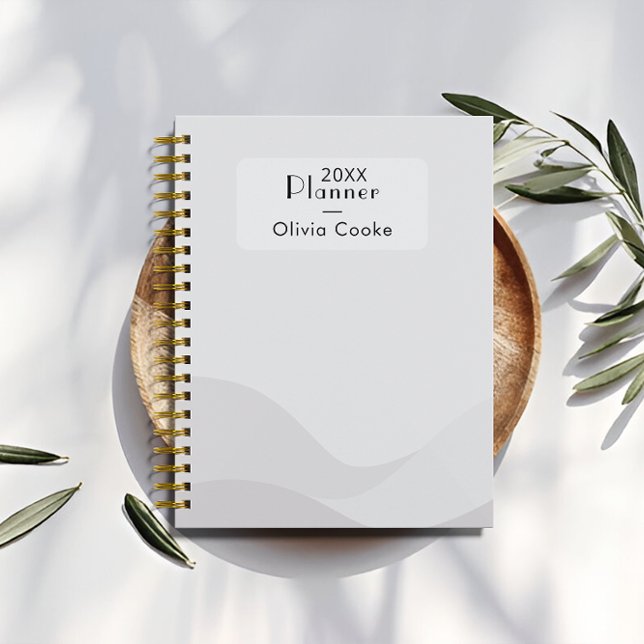 Minimalist Dark Yearly Planner With Custom Name (Minimalist Dark Yearly Planner With Custom Name)