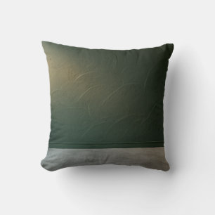 Minimalist Deep Forest Green Plaster Texture Abstr Cushion