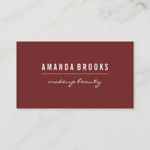 Minimalist Deep Red Business Card