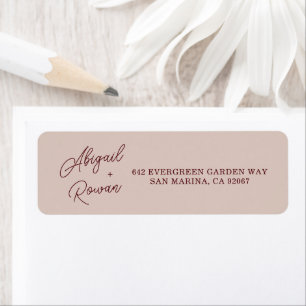 Minimalist Deep Wine Return Address Label