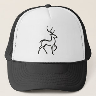 Minimalist Deer – Ink Brush Wildlife Design on Trucker Hat