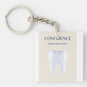 Minimalist Dental Confidence Smile Motivational Ar Key Ring