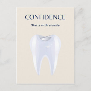 Minimalist Dental Confidence Smile Motivational Ar Postcard