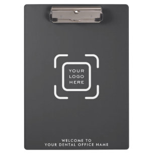 Minimalist Dental Office Logo Welcome Grey Clipboard