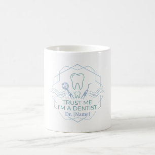 Minimalist Dentist Mug – Dr. [Name] Tooth Icon Mod