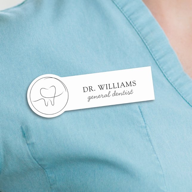 Minimalist Dentist Name Tag (Creator Uploaded)