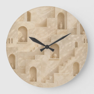 Minimalist Desert Architecture Wall Clock