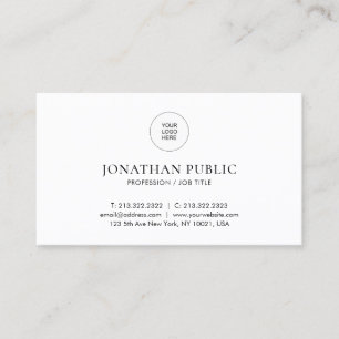 Minimalist Design Add Logo Here Template Modern Business Card