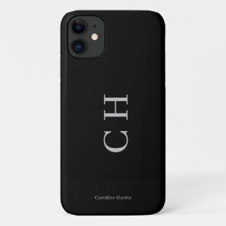 Minimalist Design black iPhone 11 Case