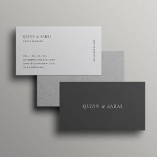 Minimalist Design Elegant Clean Modern Ivory Grey Business Card