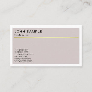 Minimalist Design Elegant Harmonic Colours Business Card