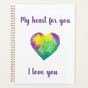 Minimalist design I love you Planner