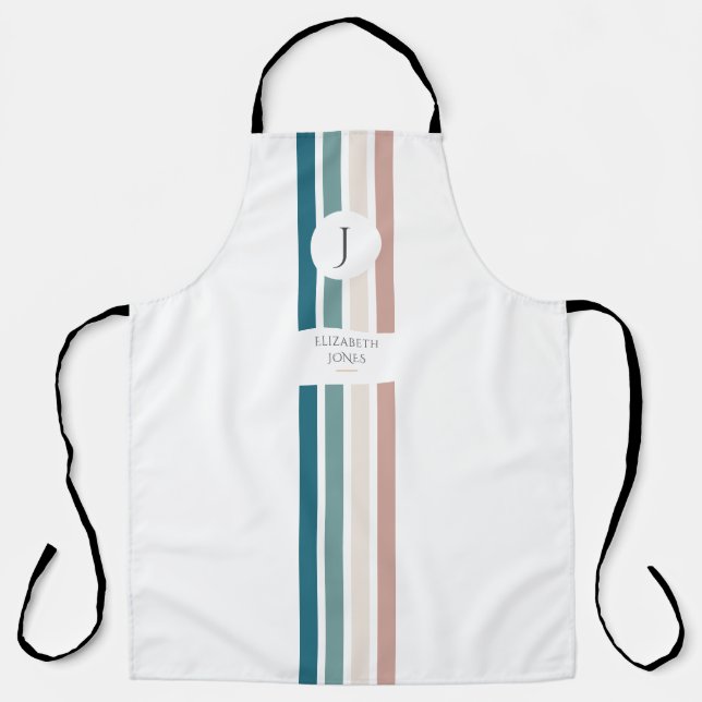 Minimalist design in pastel colours apron (Front)