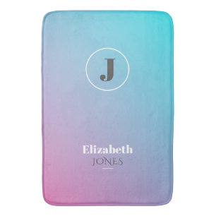 Minimalist design in pastel colours bath mat