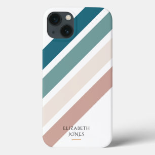 Minimalist design in pastel colours iPhone 13 case