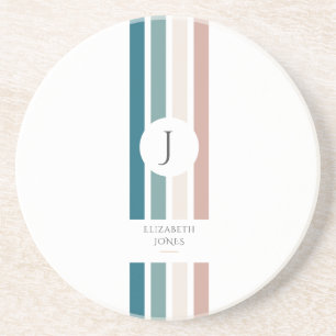 Minimalist design in pastel colours coaster