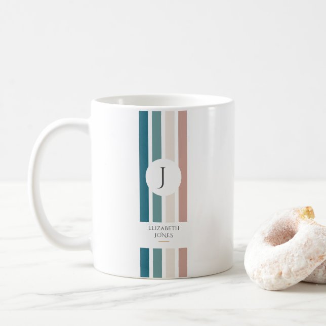 Minimalist design in pastel colours coffee mug (With Donut)