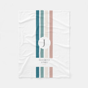 Minimalist design in pastel colours fleece blanket