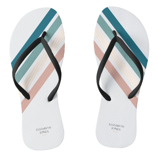 Minimalist design in pastel colours flip flops (Footbed)