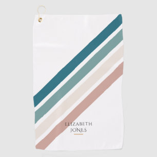 Minimalist design in pastel colours golf towel