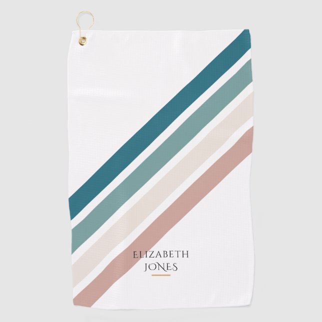 Minimalist design in pastel colours golf towel (Front)