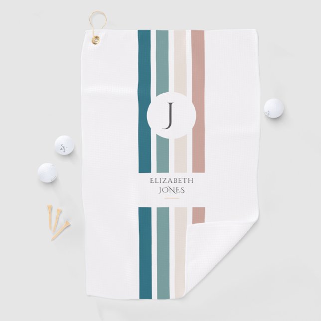 Minimalist design in pastel colours golf towel (InSitu)
