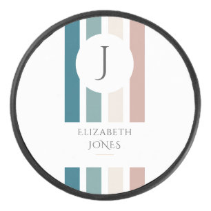 Minimalist design in pastel colours hockey puck