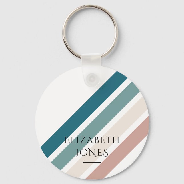 Minimalist design in pastel colours key ring (Front)