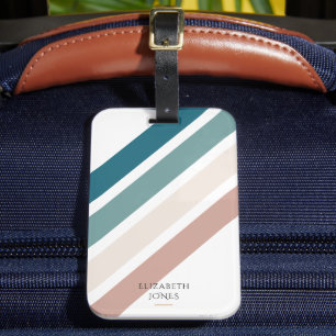 Minimalist design in pastel colours luggage tag