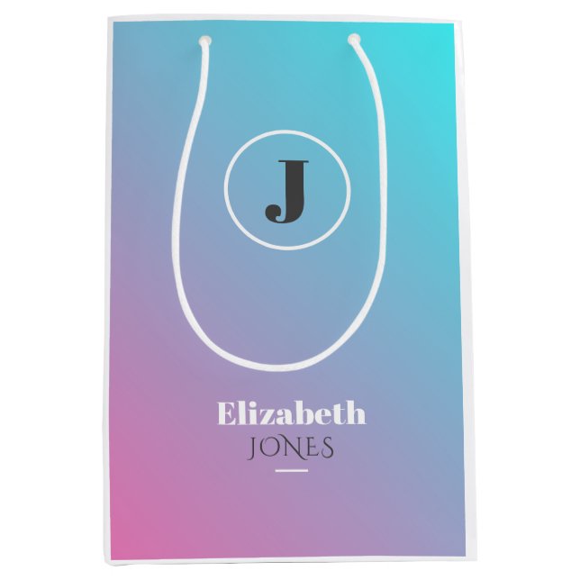 Minimalist design in pastel colours medium gift bag (Front)